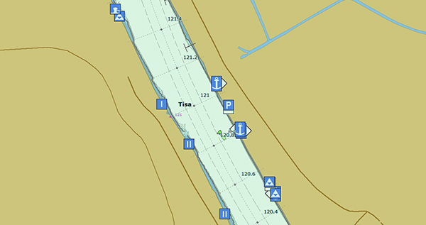 Електронске пловидбене карте Тисе
